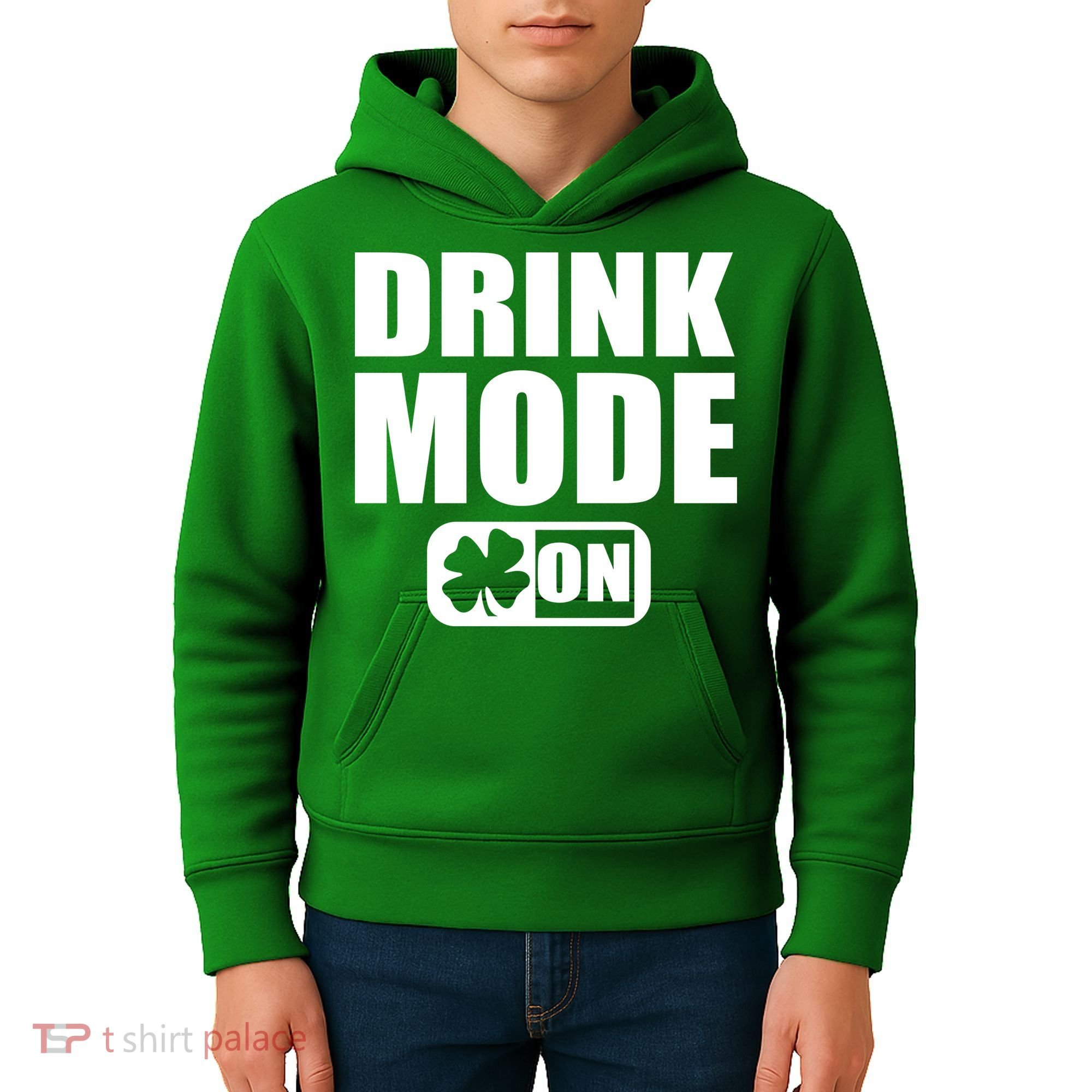 Drink Mode On Funny St. Patrick's Day Kids Hoodie