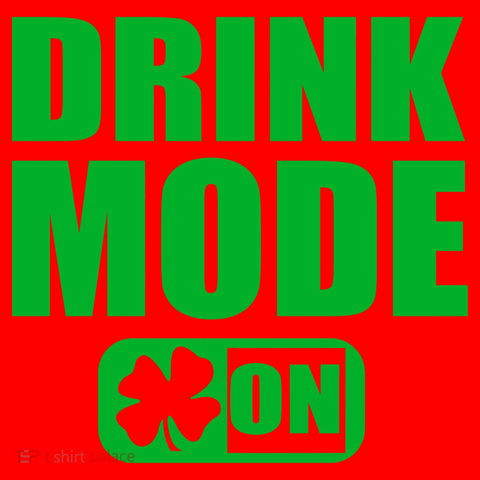 Drink Mode On Funny St. Patrick's Day Santa Hat