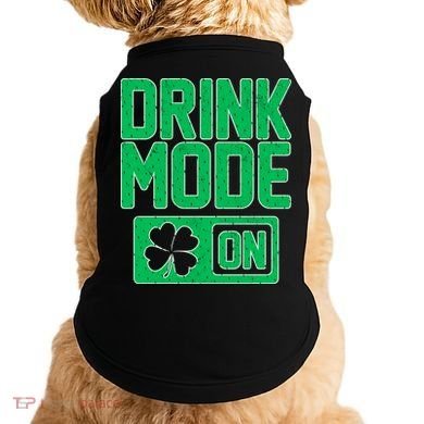 Drink Mode On Irish Clover Doggie Tank