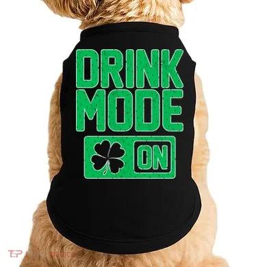 Drink Mode On Irish Clover Doggie Tank
