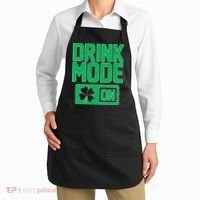 Drink Mode On Irish Clover Apron thumb 2