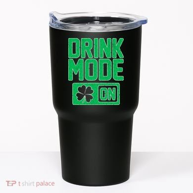 Drink Mode On Irish Clover Tumbler