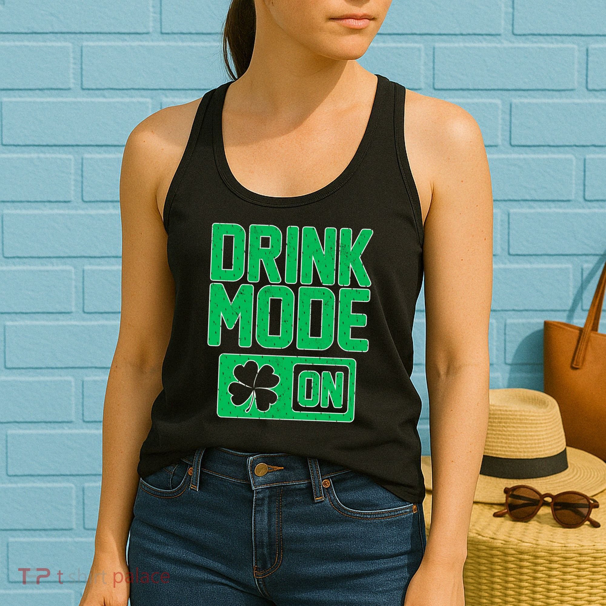 Drink Mode On Irish Clover Women's Tank Top