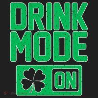 Drink Mode On Irish Clover Golf Towel thumb 3