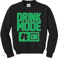 Drink Mode On Irish Clover Kids Sweatshirt thumb 0