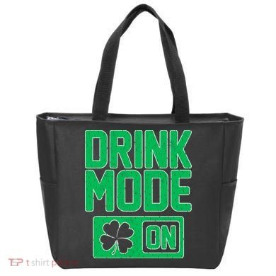 Drink Mode On Irish Clover Tote Bag