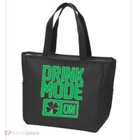 Drink Mode On Irish Clover Tote Bag thumb 3