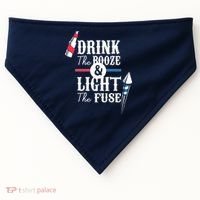 Drink The Booze Light The Fuse USA-Made Doggie Bandana thumb 0