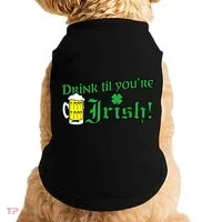 Drink Til' Your Irish Beer Pitcher St. Patrick's Day Doggie Tank thumb 0