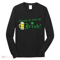 Drink Til' Your Irish Beer Pitcher St. Patrick's Day Long Sleeve Shirt thumb 0