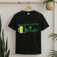 Drink Til' Your Irish Beer Pitcher St. Patrick's Day T-Shirt thumb 2