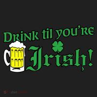 Drink Til' Your Irish Beer Pitcher St. Patrick's Day Crop Fleece Hoodie thumb 2