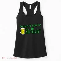Drink Til' Your Irish Beer Pitcher St. Patrick's Day Women's Tank Top thumb 0