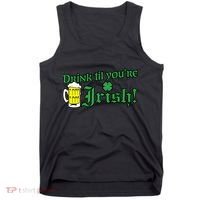 Drink Til' Your Irish Beer Pitcher St. Patrick's Day Tank Top thumb 0