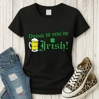 Drink Til' Your Irish Beer Pitcher St. Patrick's Day Women's T-Shirt thumb 3
