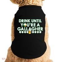 Drink Until You Are A Gallagher Funny St. Patrick's Day Doggie Tank thumb 0