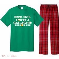 Drink Until You Are A Gallagher Funny St. Patrick's Day Pajama Set thumb 0