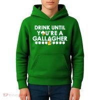 Drink Until You Are A Gallagher Funny St. Patrick's Day Kids Hoodie thumb 4