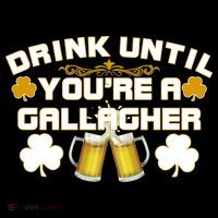 Drink Until You're a Gallagher Funny St. Patrick's Day Drinking USA-Made Doggie Bandana thumb 2