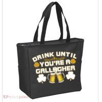 Drink Until You're a Gallagher Funny St. Patrick's Day Drinking Tote Bag thumb 2