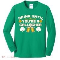 Drink Until You're a Gallagher Funny St. Patrick's Day Drinking Kids Long Sleeve Shirt thumb 0
