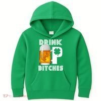 Drink Up Bitches Funny St. Patrick's Day Beer Drinking Kids Hoodie thumb 0