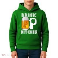 Drink Up Bitches Funny St. Patrick's Day Beer Drinking Kids Hoodie thumb 4