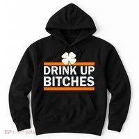Drink Up Bitches Irish Clover Hoodie thumb 0