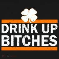 Drink Up Bitches Irish Clover Long Sleeve Shirt thumb 2