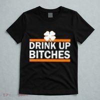 Drink Up Bitches Irish Clover T-Shirt thumb 5