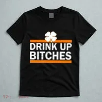 Drink Up Bitches Irish Clover T-Shirt thumb 5