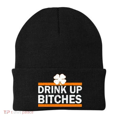 Drink Up Bitches Irish Clover Beanie