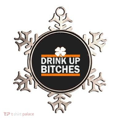 Drink Up Bitches Irish Clover Ornament