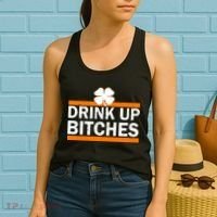 Drink Up Bitches Irish Clover Women's Tank Top thumb 2