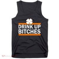 Drink Up Bitches Irish Clover Tank Top thumb 0