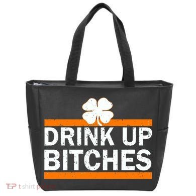 Drink Up Bitches Irish Clover Tote Bag
