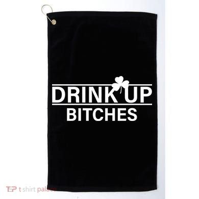 Drink Up Bitches Simple Logo Golf Towel