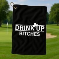 Drink Up Bitches Simple Logo Golf Towel thumb 1
