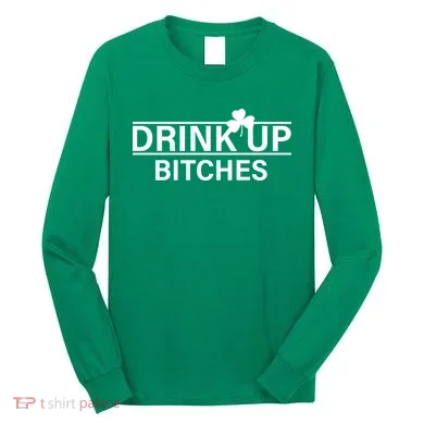 Drink Up Bitches Simple Logo Long Sleeve Shirt
