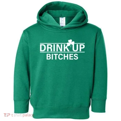 Drink Up Bitches Simple Logo Toddler Hoodie