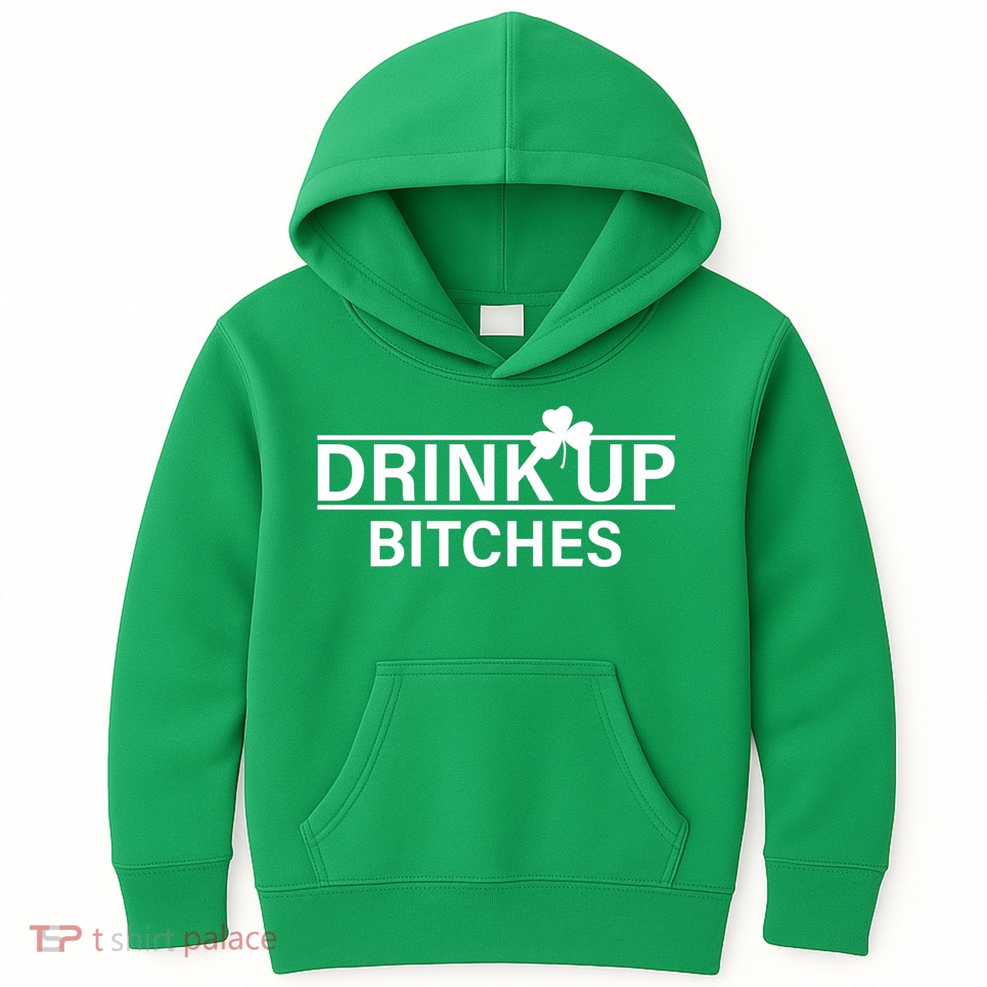 Drink Up Bitches Simple Logo Kids Hoodie