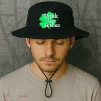 Drink Up Bitches St Patrick's Day Clover Bucket Hat thumb 2