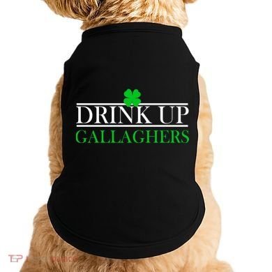 Drink Up Gallaghers Funny St. Patrick's Day Doggie Tank