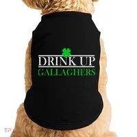 Drink Up Gallaghers Funny St. Patrick's Day Doggie Tank thumb 0