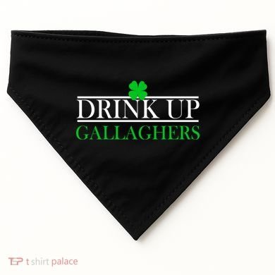 Drink Up Gallaghers Funny St. Patrick's Day USA-Made Doggie Bandana