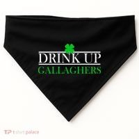 Drink Up Gallaghers Funny St. Patrick's Day USA-Made Doggie Bandana thumb 0