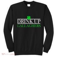 Drink Up Gallaghers Funny St. Patrick's Day Sweatshirt thumb 0
