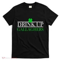 Drink Up Gallaghers Funny St. Patrick's Day T-Shirt thumb 0