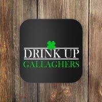 Drink Up Gallaghers Funny St. Patrick's Day Coaster thumb 0