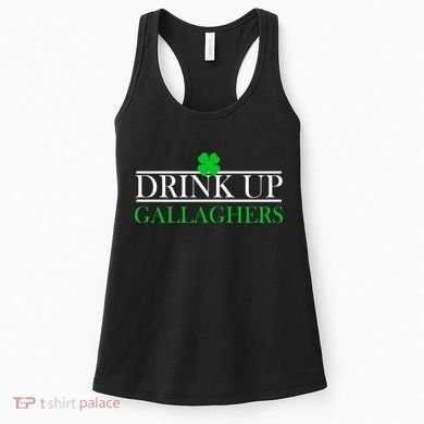 Drink Up Gallaghers Funny St. Patrick's Day Women's Tank Top